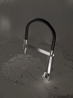 Смеситель для кухни с подключением фильтра Knotlor SS-15, сатин